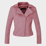 Cropped biker style  jackets (Red, Pink, Grey)